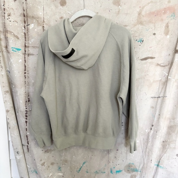Fear Of God Essentials Seafoam Green Waffle Henley Hoodie - Picture 5 of 6